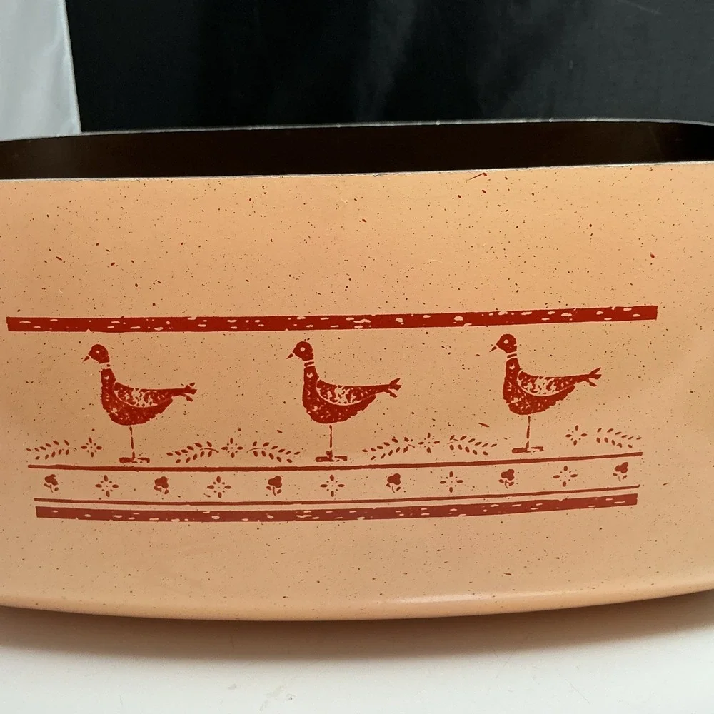 Vtg West Bend 6 Qt Slow Cooker Griddle Amber Glass Lid Chicken Rooster Tested
